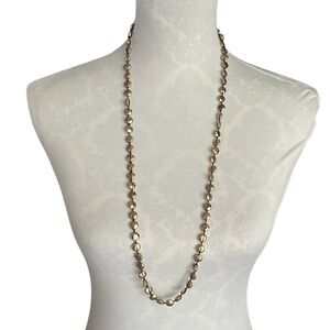 Lucky Brand Long Gold Tone Beaded Necklace
